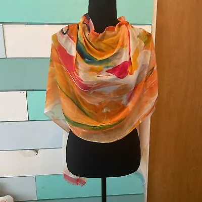 Dupatta Designs Cashmere Wrap.  @20” Wide @70” Length.  Small Snags See Pics • $40