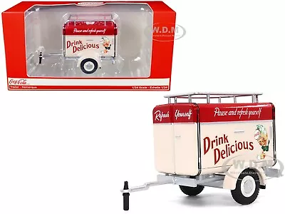 Travel Trailer Cream W/red Top  Coca-cola  1/24 By Motor City Classics 424700 • $24.99