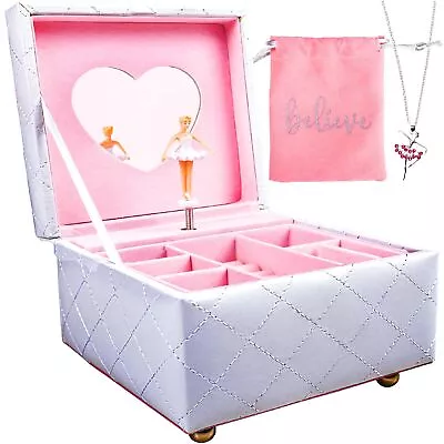 Musical Ballerina Jewelry Box With Ballerina Necklace - Keepsake Music Boxes ... • $36.87