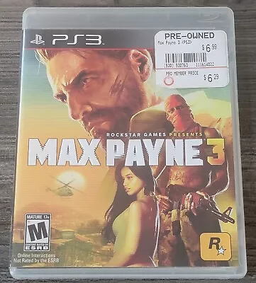 Max Payne 3 - Rockstar Games - Sony Playstation 3/PS3 - Complete In Box - Tested • $8.99