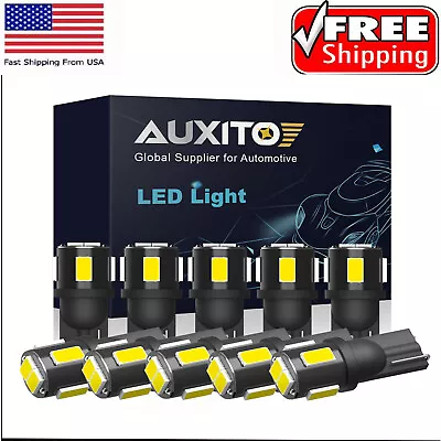 10X AUXITO T10 LED License Plate Light Car Interior Bulbs White 168 2825 194 W5W • $7.81