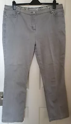 Lovely Grey Per Una  M&S Jeans Straight Leg 20 Regular VGC • £8.95