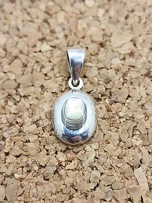 Leigh Collective 925 Sterling Silver Abalone Mop Necklace Charm Pendant • $40