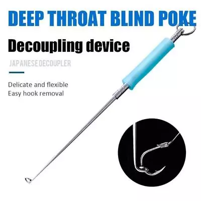 Fishing Hook Removal Detacher Tackle Disgorger Stainless Tool Remover Steel • £1.88