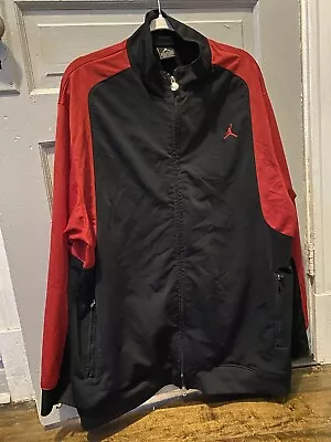 Nike Air Jordan Colorblock Jacket Full Zip Red Black Jump Man Men’s Sz 2XL • $22