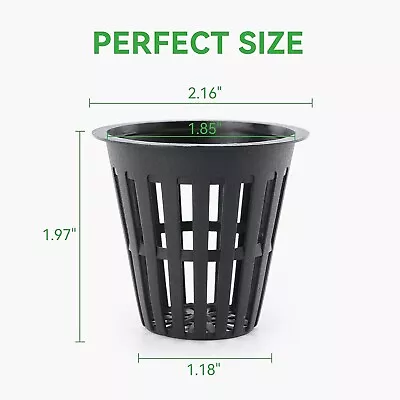 100PCS 2 Inch Garden Slotted Mesh Net Cup Plastic Plant Nursery Pots With Labels • $12.99