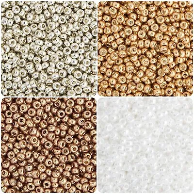 Miyuki 8/0  Gold And Silver Galvanised And Ceylon Japanese Seed Beads - 10g & 5g • £3.90