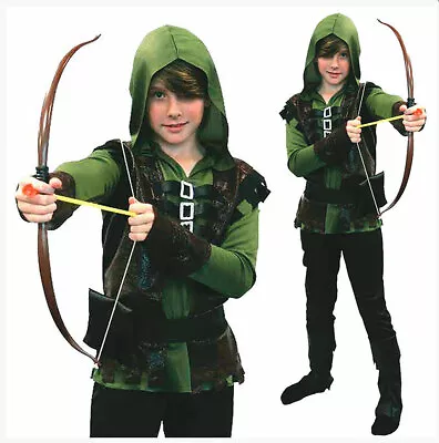 Hunter Boy Costume Huntsman Robin Hood Medieval Hunger Game Book Week Teen Tween • $42.49