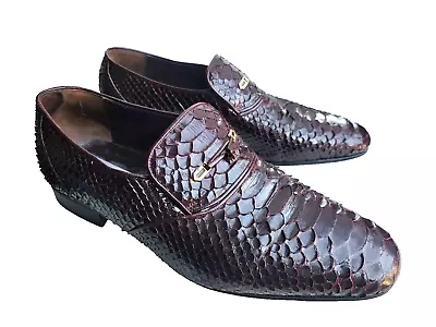 Maseratti Brown Snakeskin Leather Shoes == Uk 7 == Eu 41 • £15