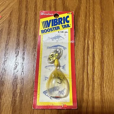 Vintage Worden's Vibric Rooster Tail 452 YLM VRT Yellow 1/16 Oz • $9.99