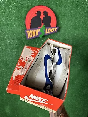 1982 Nike Bruin Size 4 White Blue Leather Brand New With Box Marty Mcfly • $300