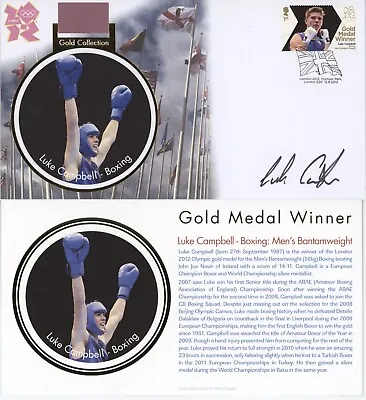 £6.99 • Buy OLYMPIC GAMES Gold Medal Cover London 2012 CERTIFIED SIGNED LUKE CAMPBELL