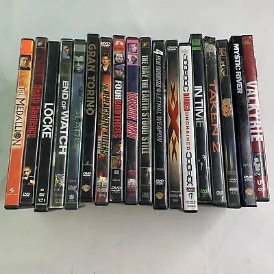 Lot Of 18 Action & Thriller DVD Collection (18 Movies) Assorted Bundle • $29