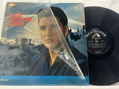 Elvis' Christmas Album LSP 1951 Black Label White Letters Dog On Top In Shrink • $14.99