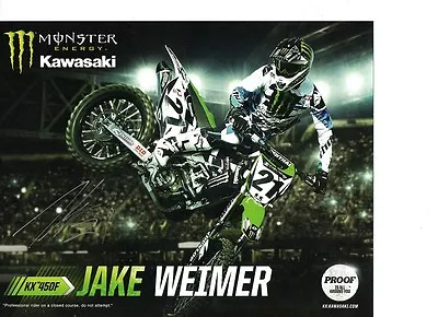 *jake Weimer*signed*autographed*photo Card*monster*energy*pro Circuit*kawasaki* • $20