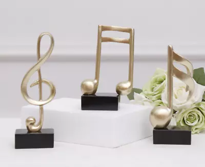 1pc Music Note Decorative Object Polyresin Ornament For Home Decor • $14.99