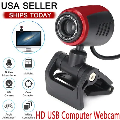Mini Webcam Computer Camera USB 1080P Web Camera With Mic For Laptop Desktop • $8.39