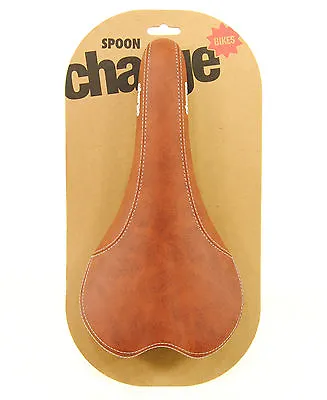Charge Spoon Bike Saddle Brown CrMo Rails Pressure Relief Lightweight Road MTB • $31.83