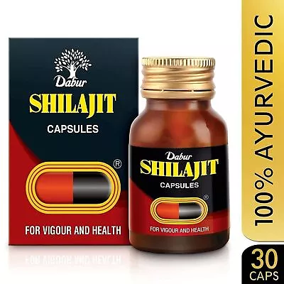 Dabur Shilajeet Regular 30CAPSULE Natural Product Which Might Help  PACK OF 3 • $31.70