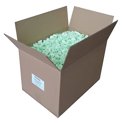 Flo Pak Green Void Fill / Packing Peanuts 18  X 12  X 12  (1.5 Cuft) Boxed • £6.65