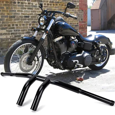 8  Rise Drag T-Bar Handlebar 1-1/4  Fat For Harley Sportster XL Dyna Softail FLS • $94.95