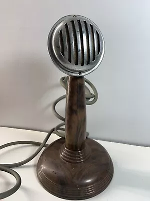 RARE Vtg MCM Chrome Microphone American Microphone Company Pasadena 1 Model RC • $175