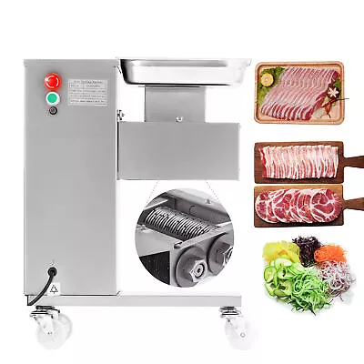 0.1-0.8 In Meat Cutting Machine Commercial 1102 Lbs/h Meat Slicer Two Sets Blade • $1250.45