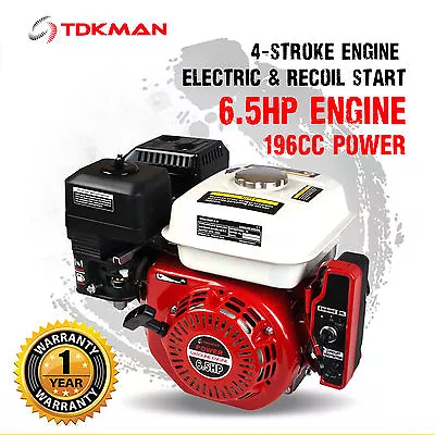 $259.90 • Buy 6.5HP Petrol Stationary Engine Motor 4-Stroke OHV Horizontal Shaft 5.5HP Replace