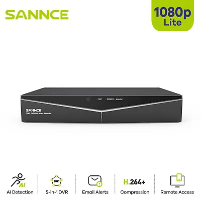 SANNCE HD 8CH 1080P Lite CCTV DVR TVI Video Recorder For Security Camera System • $50.99