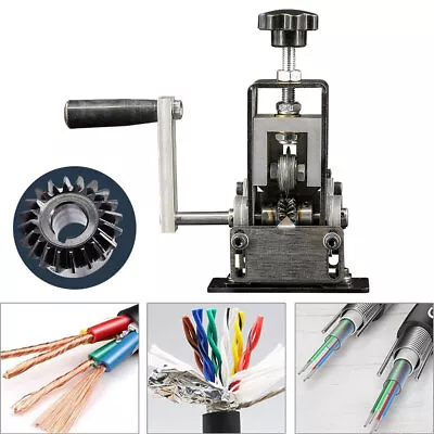 Manual Wire Stripping Machine Cables Scrap Recycle Alloy Steel Cable Machine New • £33.49
