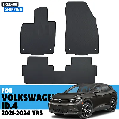 Floor Mats For VW ID.4 2021-2024 All Weather Rubber Set Black Anti-slip Flex • $69.99
