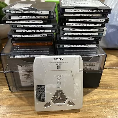 Sony MD Walkman MZ-E33  Tested And Good Condition W/ 38 Minidiscs HTF • $100