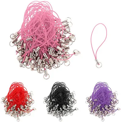 £4.79 • Buy 100 Pcs Cell Mobile Phone Dangle Strap/Lariat Charm Lanyard Cord Jewelry DIY V