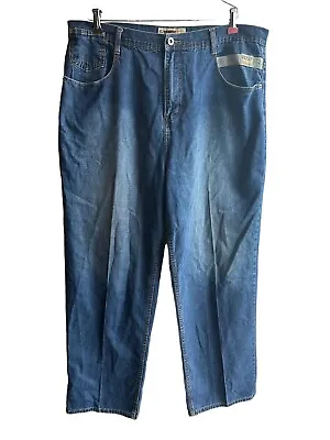 South Pole Jeans Mens 38x31 Relaxed Baggy Wide Leg Blue Denim Y2K Hip Hop Skater • $31.04