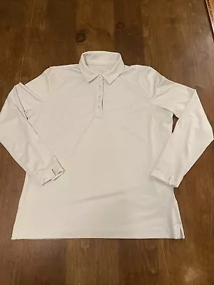 Vineyard Vines Polo Shirt Men Sz Lg Solid Long Sleeve Golf Preppy Breathable ￼ • $15.10