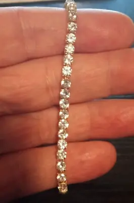 23Ct Round Cut Lab Created Diamond Tennis Bracelet 5mm 14k Gold Plate 6.75  Inch • $19.95