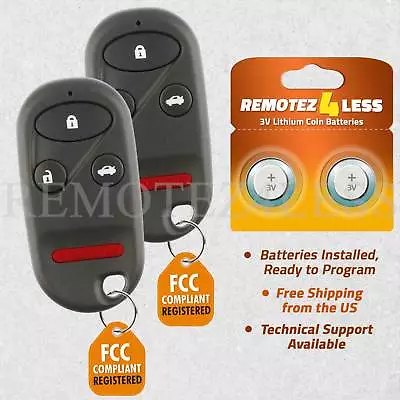 2 For 1999 2000 2001 2002 2003 Acura TL Keyless Entry Remote Car Key Fob • $15.66