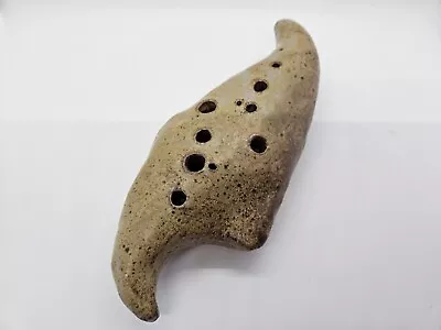 Vintage Ocarina Potato Flute Ceramic Clay 8 1/2  Handmade  • $39.99