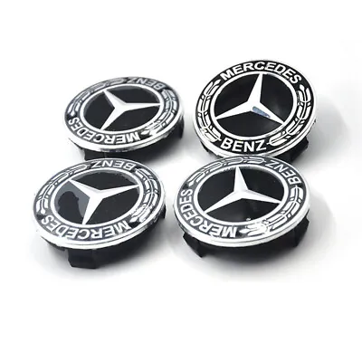 4PC 75mm Wheel Center Hub Caps Cover Logo Badge Emblem Sticker For Mercedes-Benz • $11.99