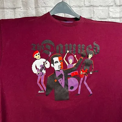 $49.99 • Buy The Damned Punk Band Shag Art T-Shirt Limited Run Maroon Dave Vanian Men's XXL