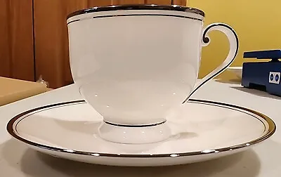 Mikasa - AK018 Gothic Platinum Tea Cup & Saucer(s). Preowned. Qty 1 • $4