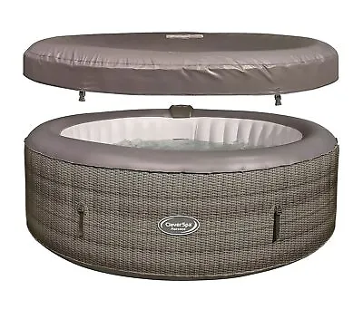 Inflatable Hot Tub Spa CleverSpa Florence 130 Jet 6 Person Rattan Effect Used #8 • £250