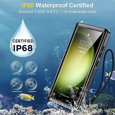 360° IP68 Waterproof Case For Samsung Galaxy S24 S23 S22 Ultra Full Body Cover • £16.74