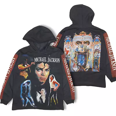 Vintage 90s 1992 Michael Jackson Euro Bootleg Dangerous Tour Rap Tee Hoodie M/L • $1200