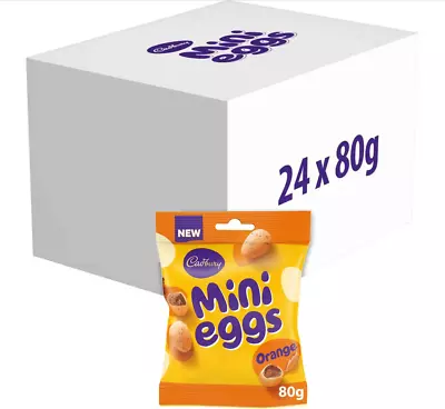 Cadbury Mini Eggs Orange 80g X24 Bulk Pack Clearance Easter Kids Chocolate • £24.99