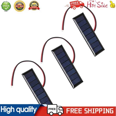 4V 0.2W Mini 2-Wire Epoxy Solar Panel 8 Solar Cells For Solar Projects 3x1 Inch • $2.71