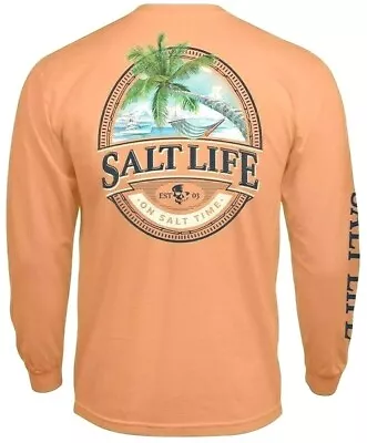 Mens Salt Life Hammock Time Graphic Pocket L/S T-Shirt - 2XL/XL/Large - NWT • $24.99