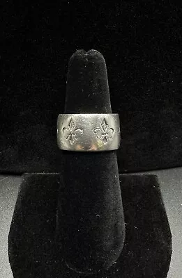 Mignon Faget Sterling Silver Fleur De Lis New Orleans Loyalty Band Ring 12g • $99