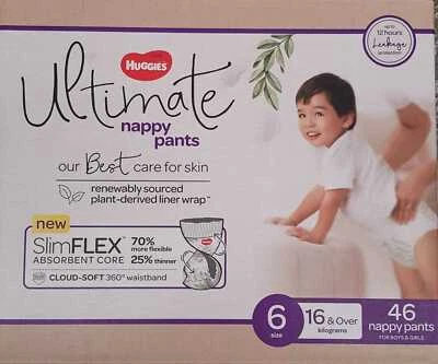 $38.99 • Buy Huggies Ultimate Nappy Pants Size 6 Unisex 16kg & Over 46'S Huggies