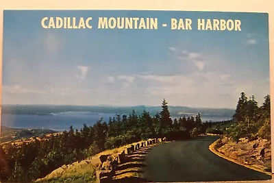 Maine ME Mt Desert Island Mount Cadillac Auto Road Postcard Old Vintage Card PC • $0.50